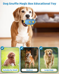 Interactive Dog Toy with Natural Rubber Soccer Design, Dental Care, Pet Energy Relief Brain Teaser Toy, Activity Training Foraging Toy, Mentally Stimulating Slow Feeder Dog Treat Dispenser Blue