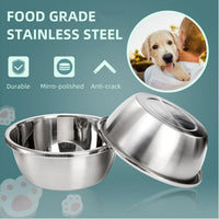 2 Pack Large Dog Bowls, Stainless Steel - image 2