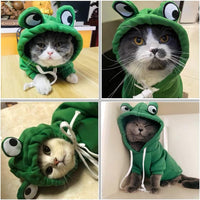 Dog Hoodie Basic Sweater Coat Cute - Green Frog / L - image 3