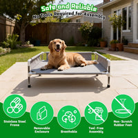 Makerfire Elevated Dog Bed, Raised Dog Sofa Bed for Medium Dogs - image 3
