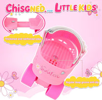 SULIFEEL Kids Adjustable Quad Roller Skates for Girls and Boys – Fun for Kids & Family - Butterfly Pink - image 4