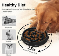 YINEYA Slow Feeder Dog Bowl for Medium Dogs - Large / G - Black - image 3