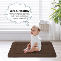 JoicyCo Soft Dog Bed Crate Pad Mat, 42 in Non-Slip Bottom Washable for Large Dogs, Pet Mattress Kennel Pad, Dark Brown
