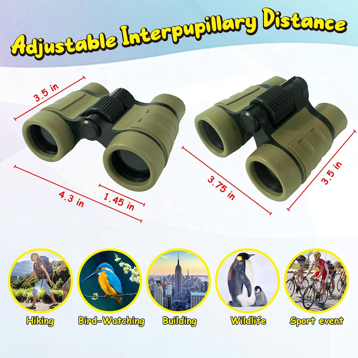 ESSENSON Binoculars for Kids - olive green - image 3