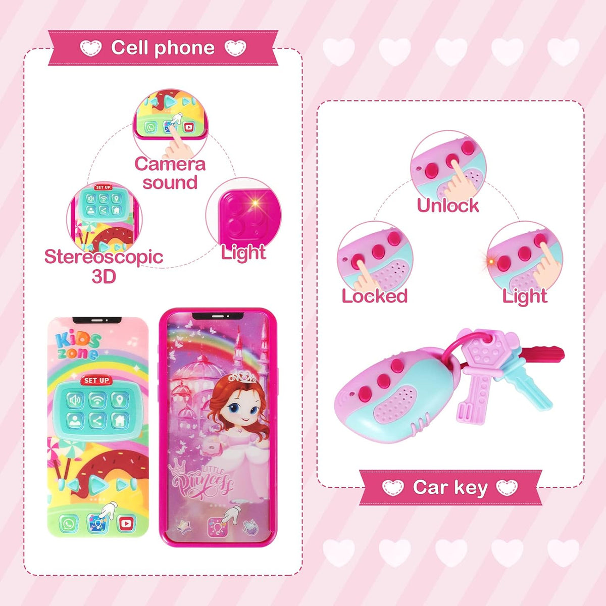 Shemira Play Purse for Little Girls - Pink - image 4
