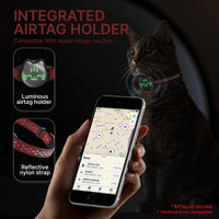 AirTag Cat Collar, Reflective Breakaway Collar - Red / Small(9-13inch) - image 2