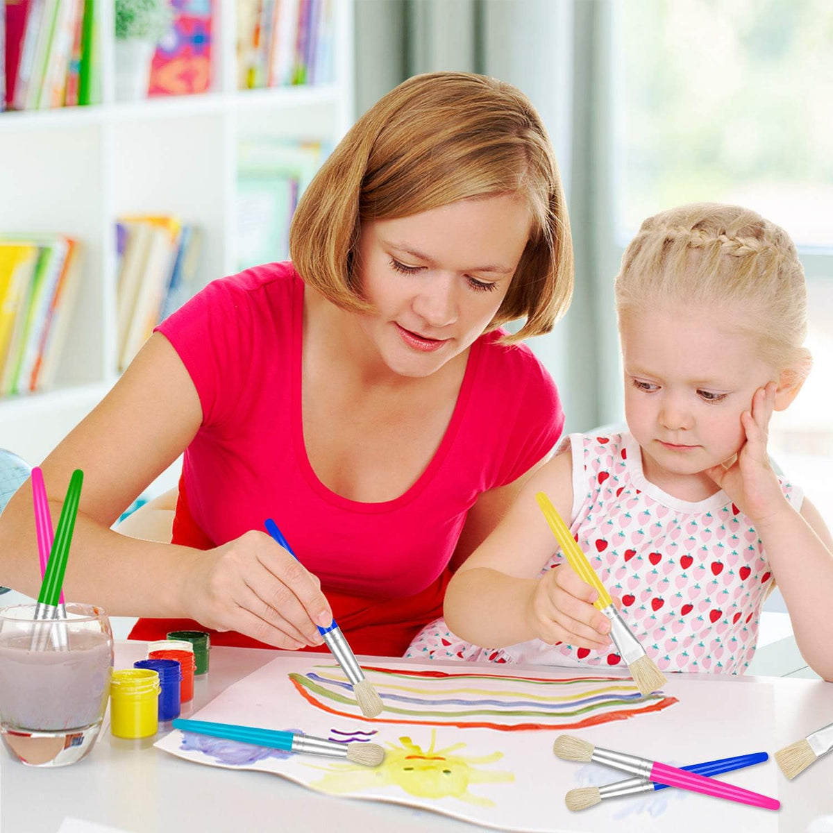 YGAOHF 24 Pcs Paint Brushes for Kids Bulk - 48 Pack - image 2