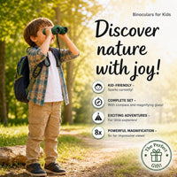 Binoculars for Kids, Perfect Toy for Little Boys and Girls - Dark Green - image 2