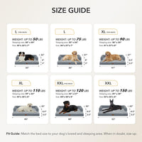Orthopedic Washable Dog Bed for Extra Large Dogs - Grey / 45.0"L x 35.0"W x 8.0"Th - image 4
