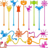 36 Pack Halloween Sticky Hands Toys Spider Web Cat Bat Pumpkin Candy - Halloween Sticky Hand 36