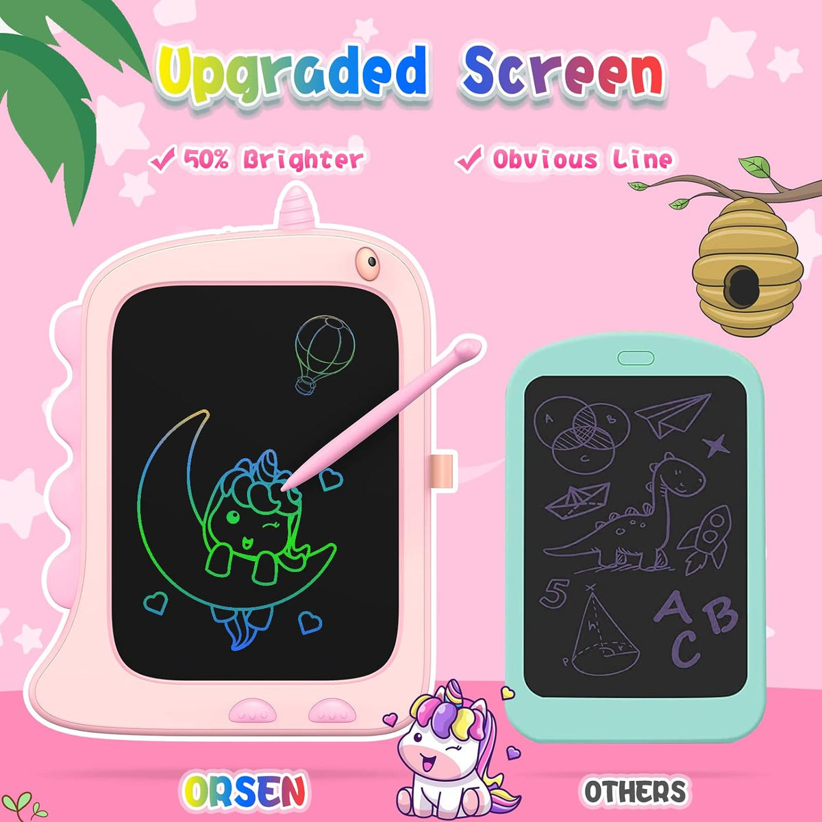 8.5 Inch LCD Doodle Board Tablet Toy - 8.5 Inch - Pink - image 4