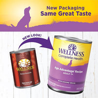 Wellness Complete Health Natural Wet Canned Dog Food, Age Advantage Chicken & Sweet Potato, 12.5-Ounce Can (Pack of 12)