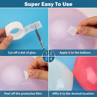 KICNIC Balloon Arch Strip Kit, 200 Glue Point Dots - 10 Rolls - image 3