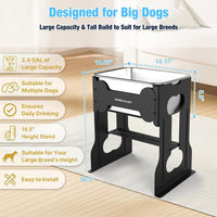 14" Elevated Dog Water Bowl - 16" Height - image 3