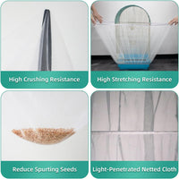 Bird Cage Seed Catcher, Seed Catcher Guard Net Cover - Solid-white / 15.7" x87" - image 4