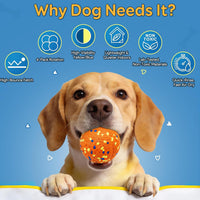 Kimee Dog Balls Tennis Balls Dog Chew Toys for Aggressive Chewers - 4 Balls (Tri-Color 2.75in) - image 4