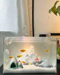 Pink Aquarium Decor Ceramic Cute Strawberry Betta Fish Tank Cave – Essentials for Fish - Mountain-green / Mountain - image 2