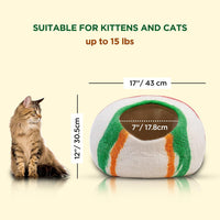 Woolygon Felt Cat Cave Bed, Merino Wool, Handcrafted – Essentials for Cats - Candy Swirl - image 2