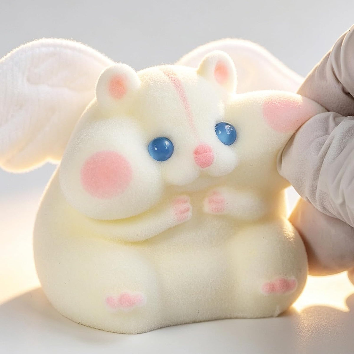Handmade Hamster Squishy Toy - White-angel - image 4