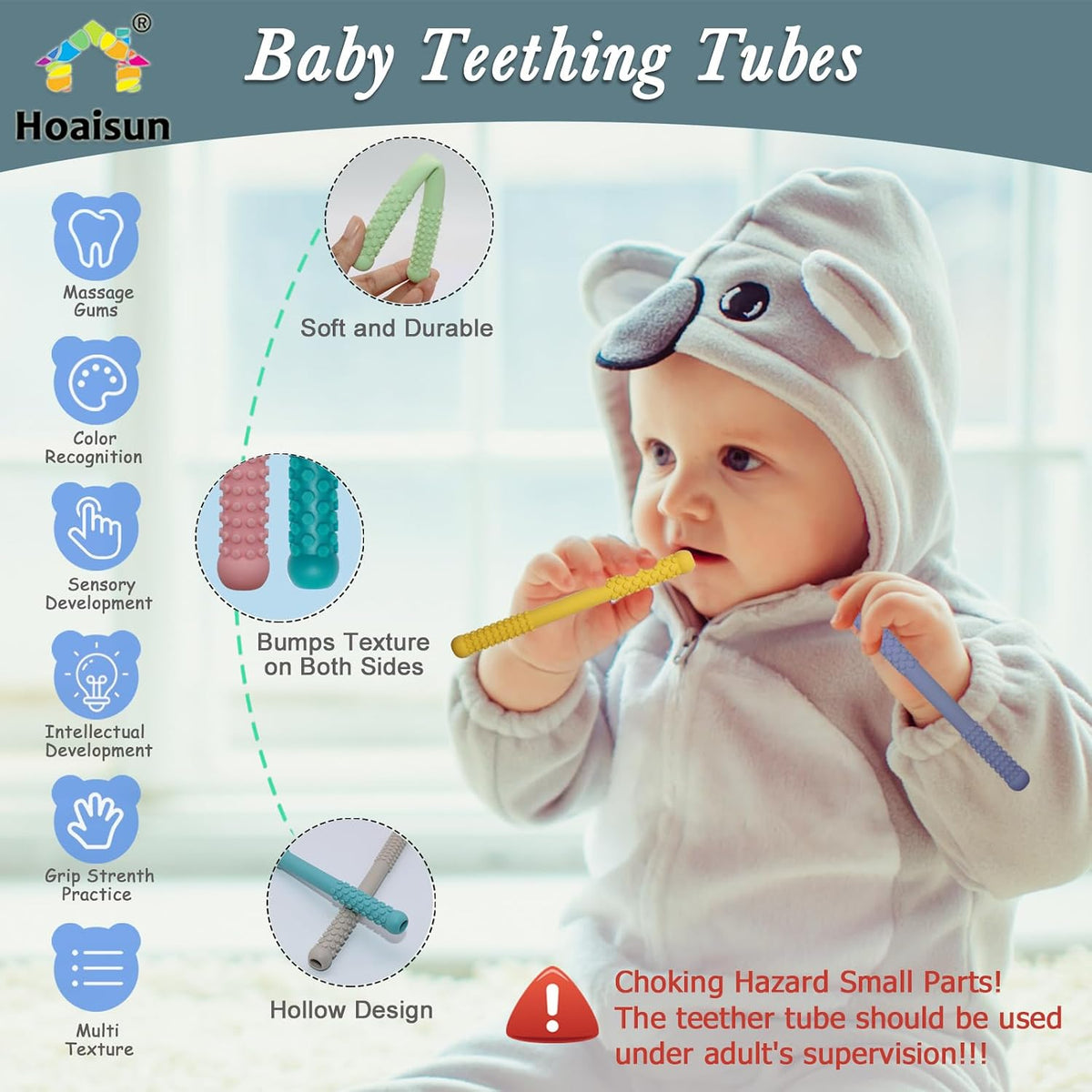 Teething Straws Sticks for Babies 6-12-18 Months - Morandi - image 4