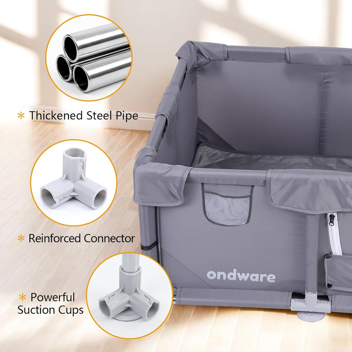 Whelping Box for Dogs and Puppies - 28×28×15in - image 4
