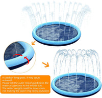 Jasonwell non slip splash pad sprinkler for kids and dogs spraying water in a backyard - view 17