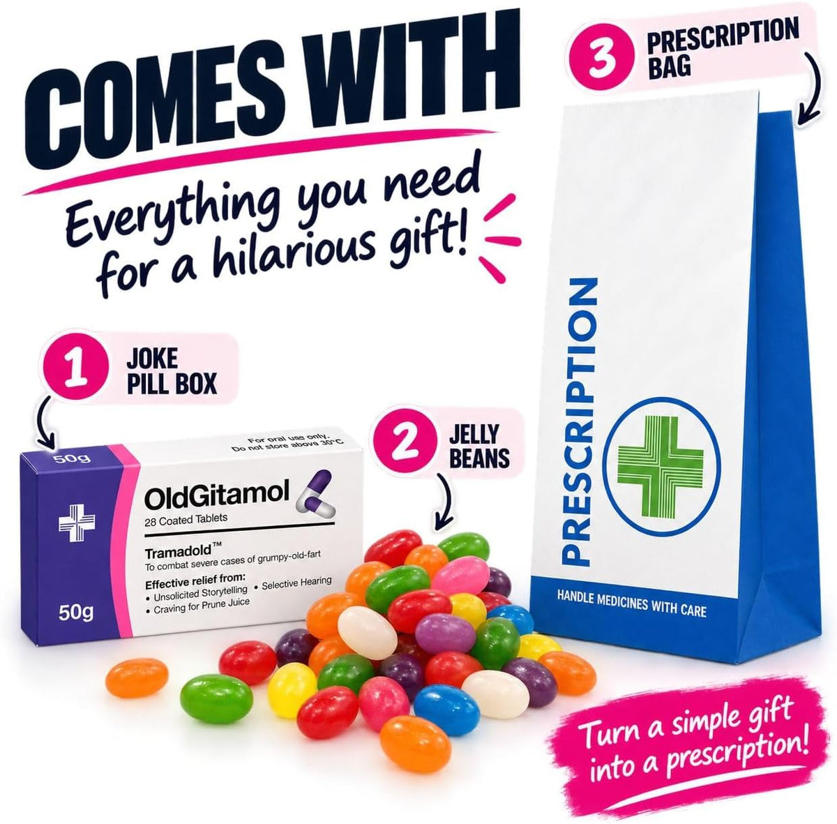 Funny Prank Pill Box Candy, Gag Gifts for Men - Oldg - image 3