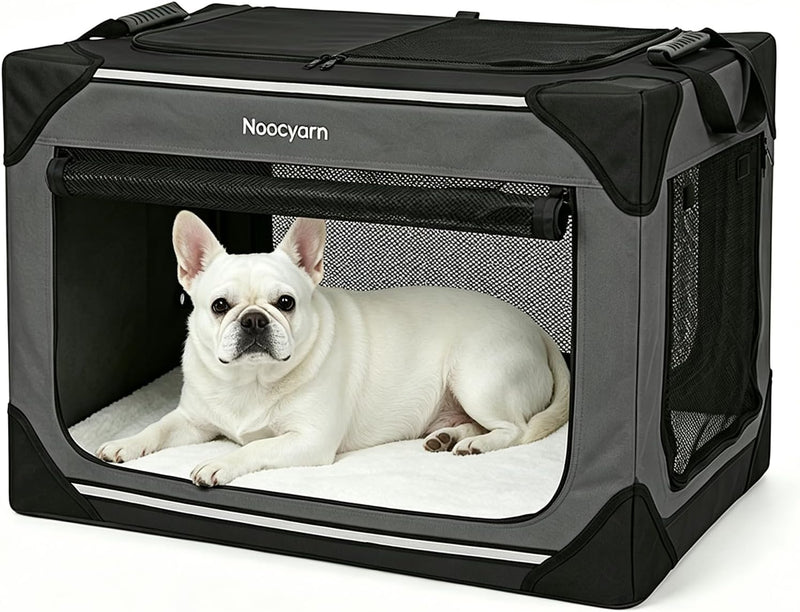 Collapsible Dog Crate for Large Dogs 36 Inch - Dark Grey / 26.0"L x 18.0"W x 18.0"H