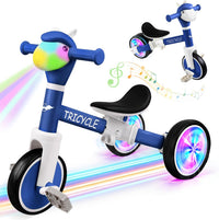 Tricycle for Kids 1-3 Year Olds - Flash Wheel Blue
