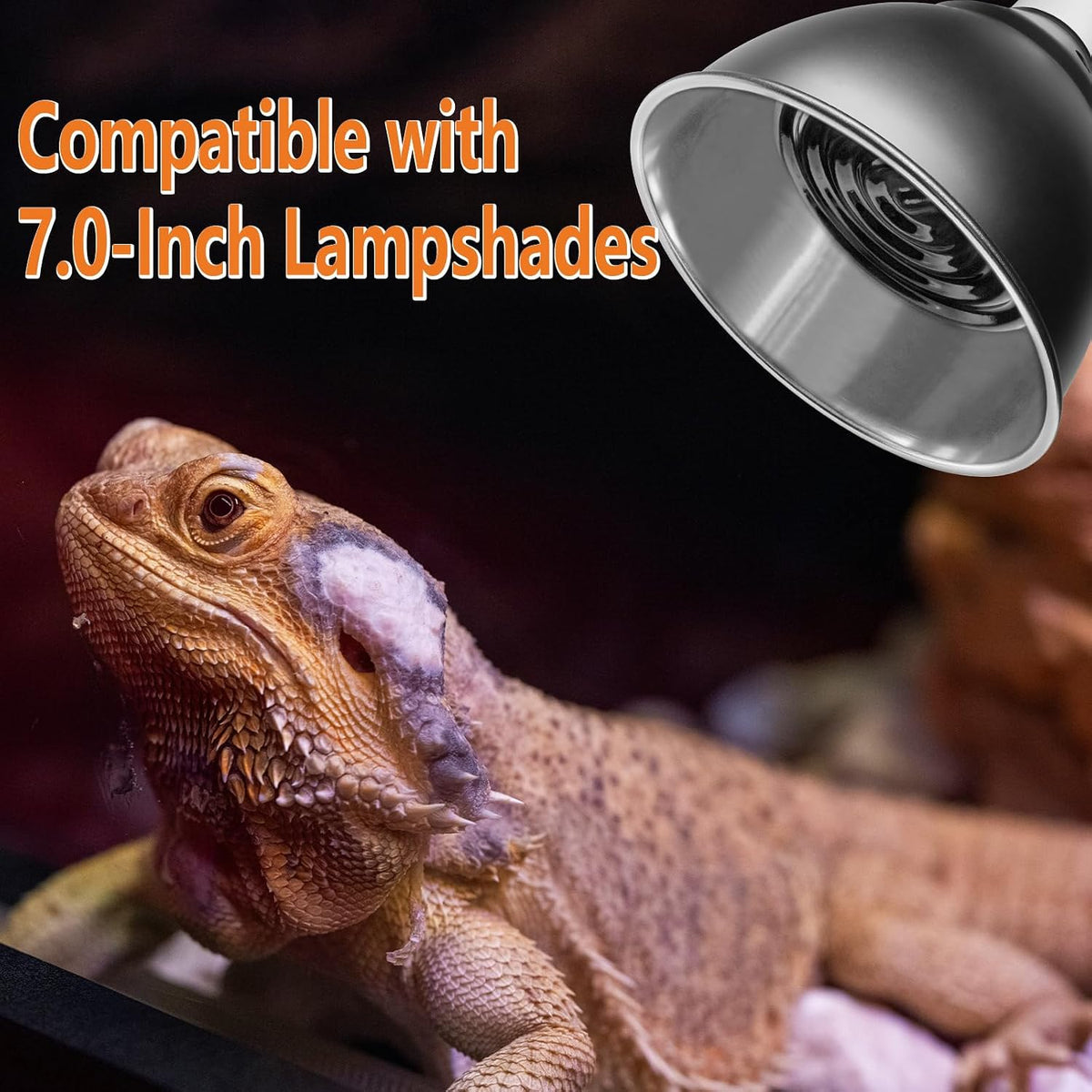150W Reptile Heat Lamp, Pack of 2 Ceramic Heat Emitters for Reptile Geckos, Lizard, Iguana, Bearded - 250 Watts / Black - image 4