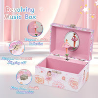 Girl's Gift Music Box with Spinning Ballerina - flower Ballerina design - image 2