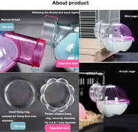 Hamster Bathroom Small Animal Sand Bath Container Removable Iron Wire - Blue - image 3