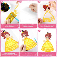 QOUBAI 32 Sets Halloween Bats Suncatchers Craft Kit DIY Window - Princess - image 3