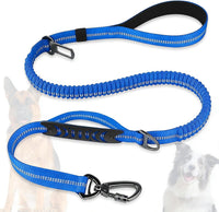 Dog Leash Heavy Duty, Bungee Leash Reflective Car Seat Belt for Dogs Brown – Essentials for Dogs - Blue