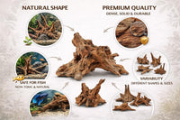 Azil Natural Aquarium Driftwood Root - driftwood 9'' - 12'' - image 3