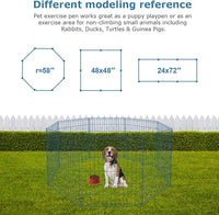 30 Tall Dog Blue Playpen Crate Fence Pet Kennel Play Pen Exercise Cage -8 Panel