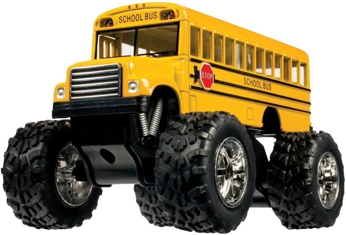 KinsFun 5" Monster School Bus Die Cast Metal Model