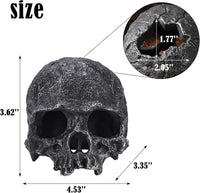 Resin Reptile Hideout for Tank Realistic Skull Decor for Terrarium - Black - image 3