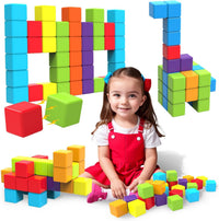 Magnetic Building Blocks Large - Multicolor - 24 Pieces