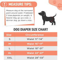 Washable Belly Bands for Male Dogs, Reusable Dog Diapers Male - Medium (15"-17") / Tabby-Print - image 3