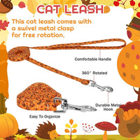 2 Pack Cat Harness and Leash with Collar Set - Orange - image 4