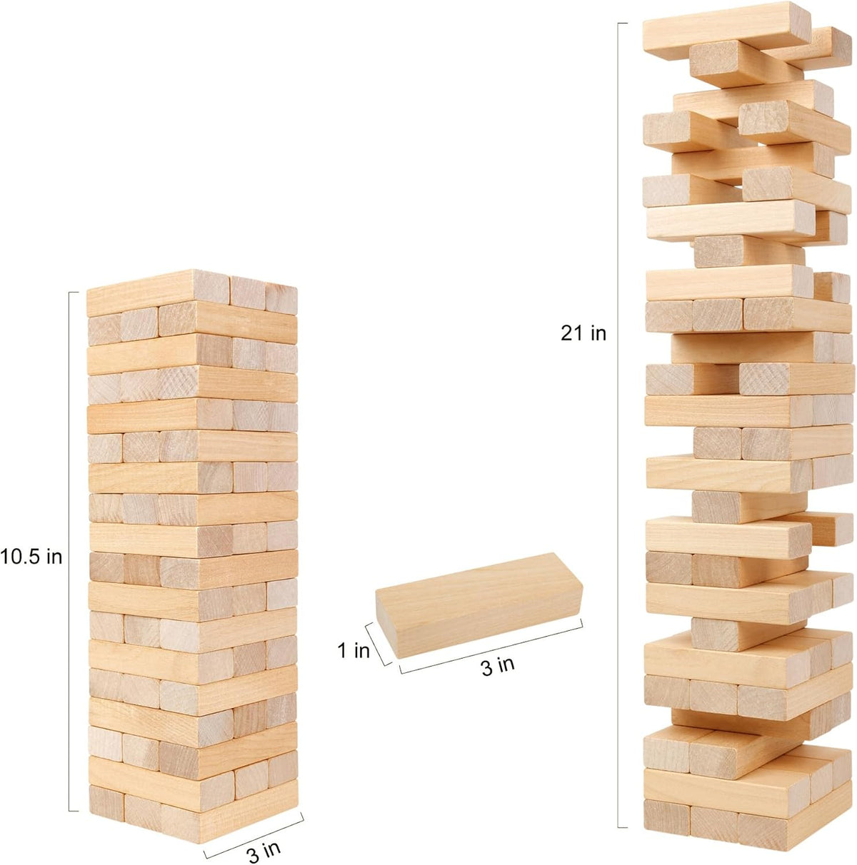 GOTHINK Tumble Tower Game for Kids and Adults - Classical - Storage Bag - image 2