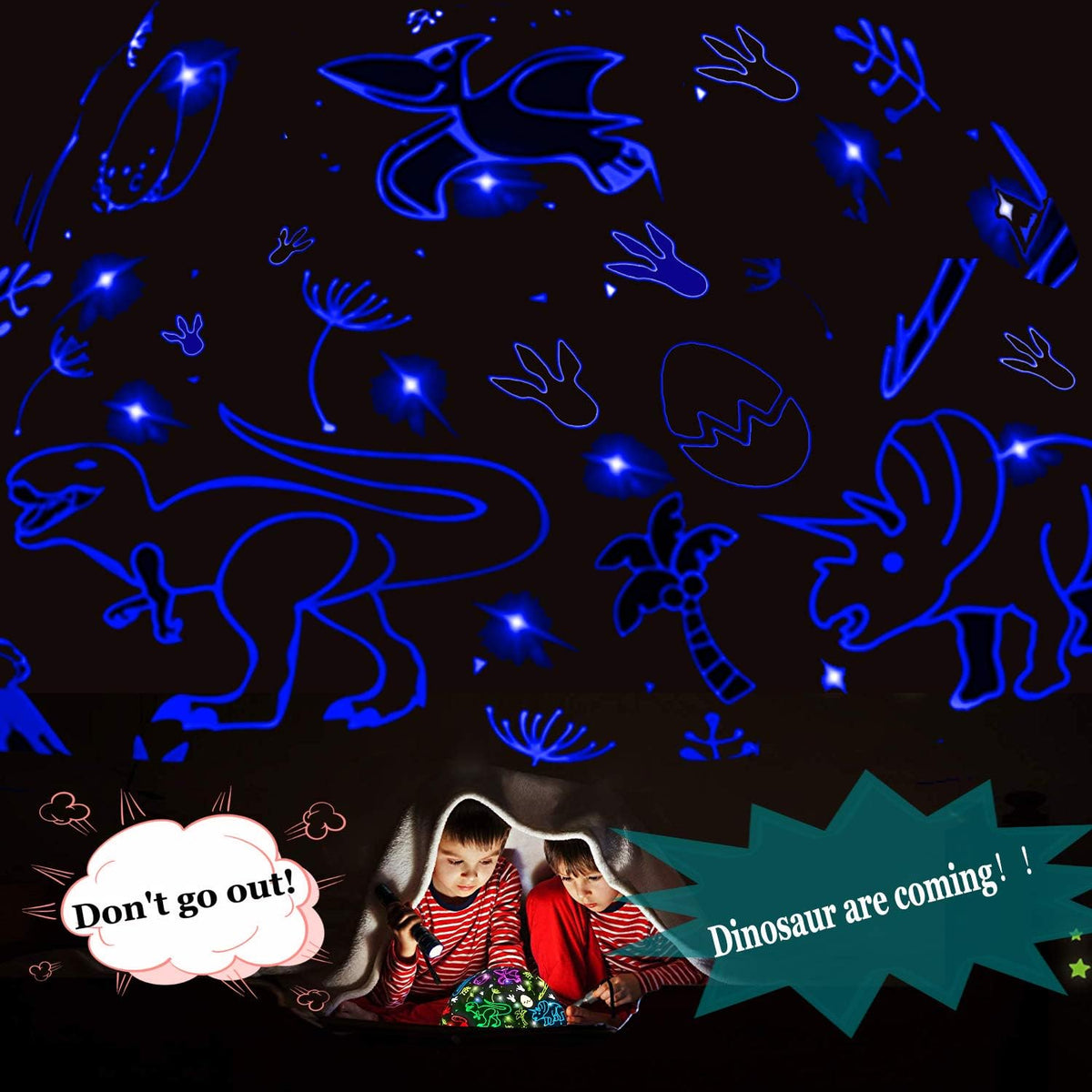 Dinosaur Night Light Toys for 3-8 Year Old Boys - Blue - image 3