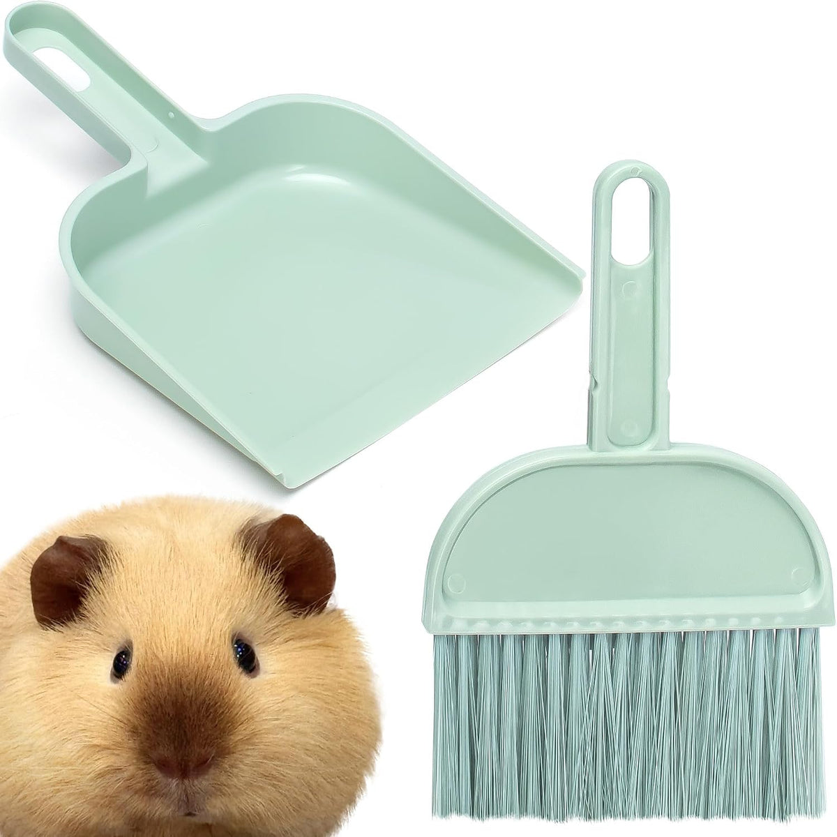 Mygeromon Cage Cleaner for Guinea Pigs Mini Dustpan and Brush Set – Essentials for Small Pets