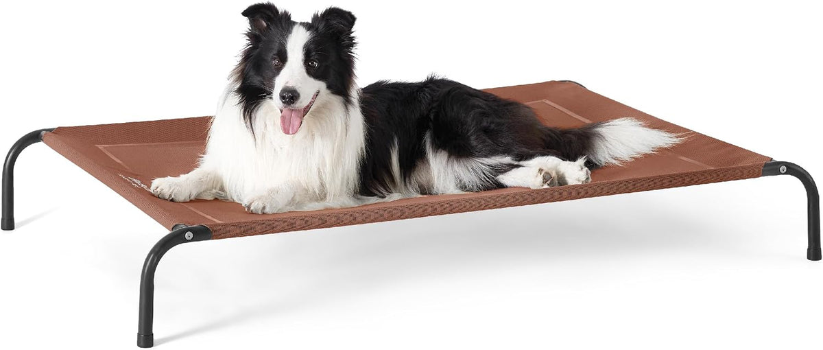 Bedsure Outdoor Elevated Cooling Dog Bed Large Sized Dog - Terracotta / 49"L x 31.5"W x 8"Th