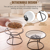 Sunnyray 4 Pcs Elevated Cat Bowls Raised Cat Food Bowl - Minimalist / Black - image 4