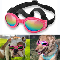 QUMY Dog Sunglasses Dog Goggles for Medium Large Breed Dogs Eye - Pink