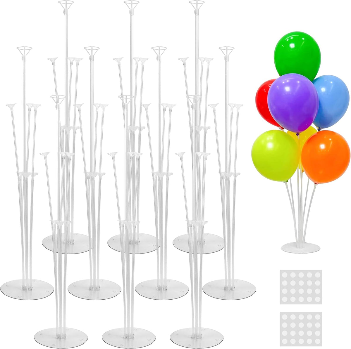 JOYYPOP 4 Sets Balloon Stand Kit For Table - 10 Pack Clear