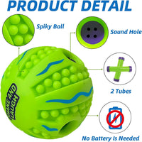 Dog Toys Ball, Interactive, M - Spiky, Wave / XS 2.75 in (7 cm) - image 2