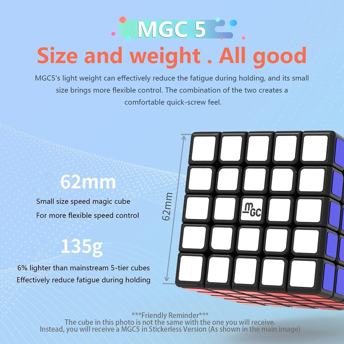CuberShop YJ MGC 4x4 magnetic stickerless speed cube, 60mm, with tuning springs - view 13